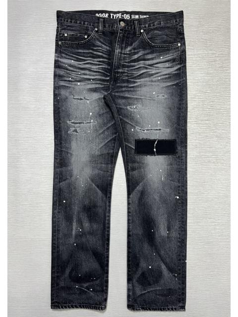 A BATHING APE® Bape - F/W 19’ - 2008 Type-05 Damaged Denim Pants