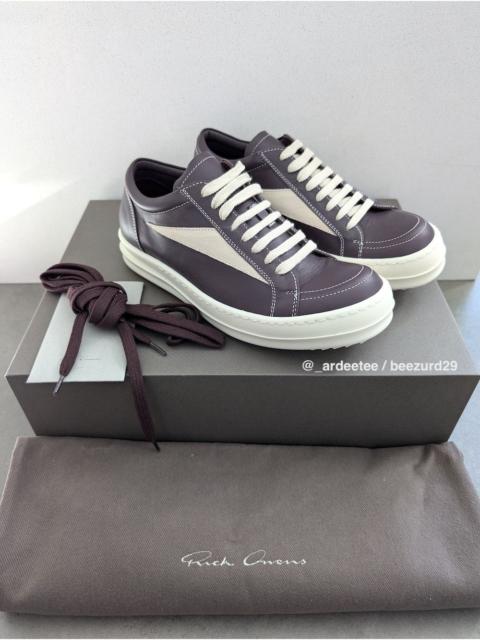 Rick Owens *NEW* AMETHYST LEATHER VINTAGE SNEAKERS VANS LUXOR FW23