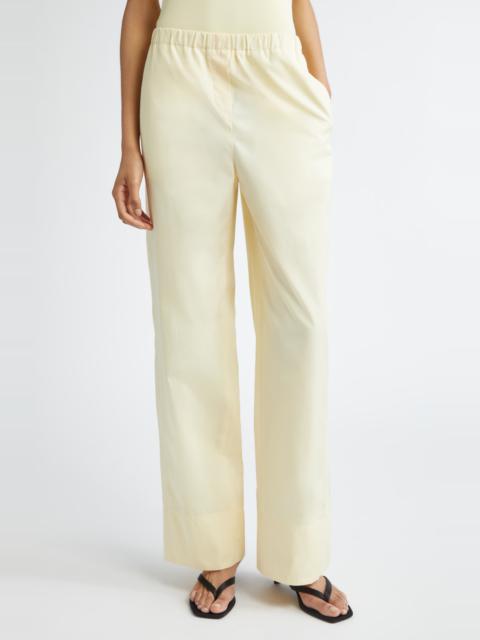 TOTEME TOTEME Twisted Seam Boxer Trousers in Straw at Nordstrom