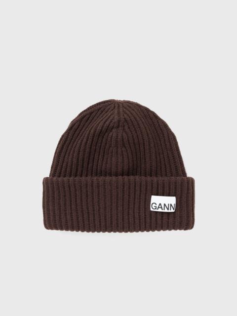 GANNI Structured Rib Beanie