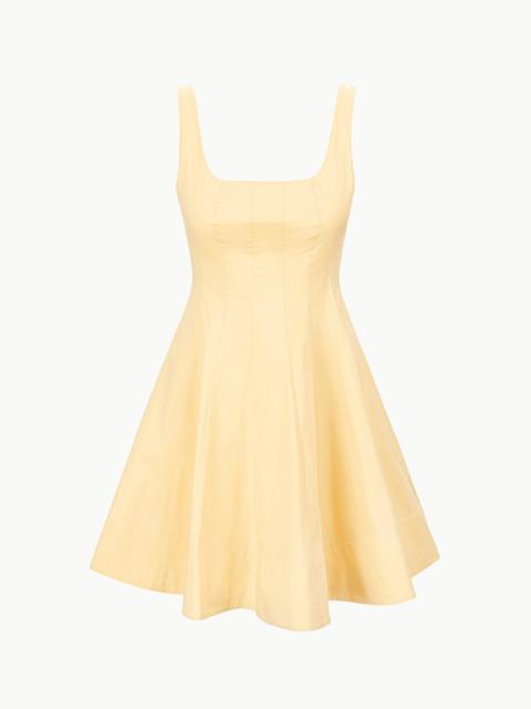 STAUD STAUD WELLS MINI DRESS PALE HONEY