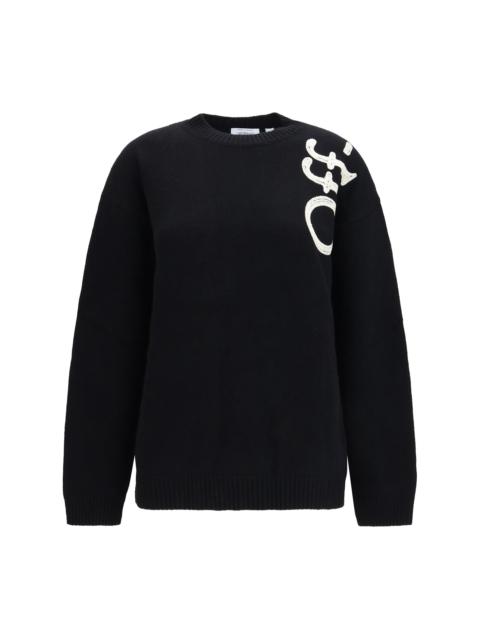 Off-White Off-white Vertical Bookish Crewneck Sweater Black Ivory