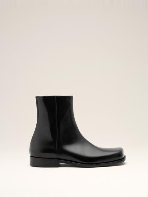 AMI Paris BLACK COW LEATHER ANKLE BOOTS