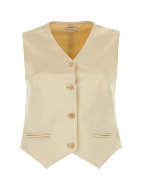 MAGDA BUTRYM Magda Butrym Woman Cream Cotton Blend Vest