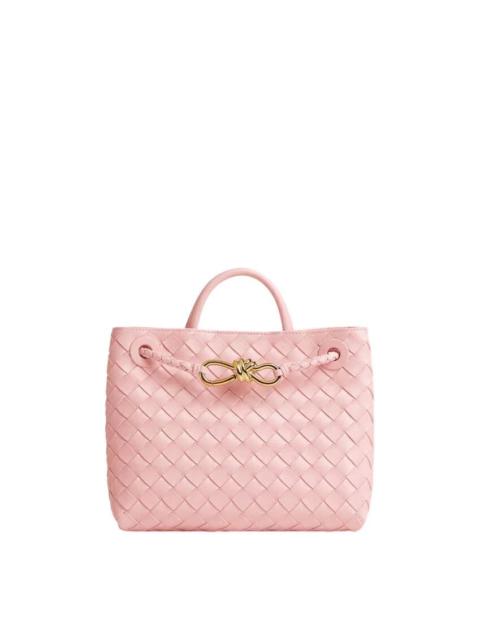 Bottega Veneta BV Andiamo Small Rose Leather Top Handle Bag New