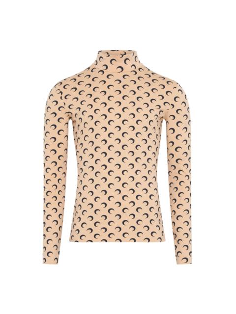 Marine Serre All Over Moon Print Second Skin Top