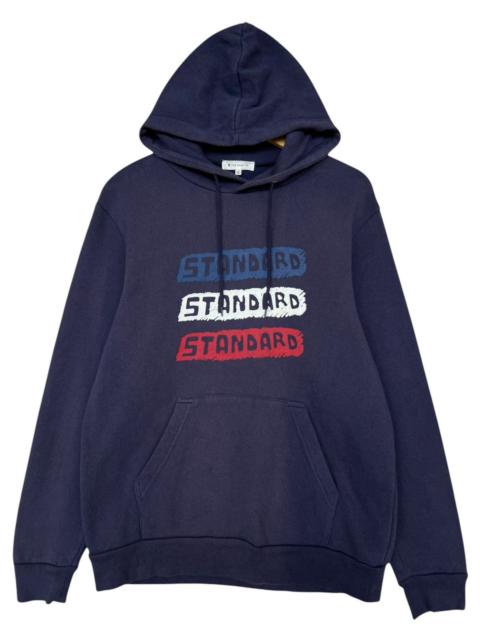 Other Designers Vintage - Takeo Kikuchi Japan Standard Spellout Navy Blue Hoodie