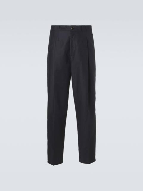 Brunello Cucinelli Panama cotton and linen tapered pants