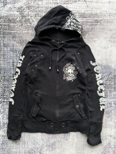 Other Designers Y2K Dig Deep Punk Studed Skulls Hoodie