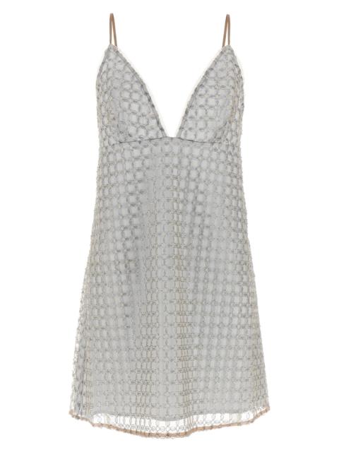 ROTATE 'Beaded A-Line Mini' dress