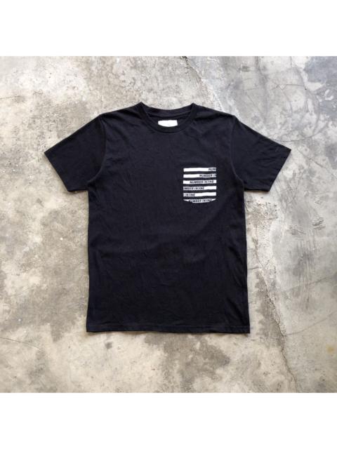 NUMBER (N)INE Denim Single Printed Pocket T-Shirt