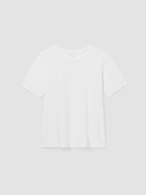 EILEEN FISHER Organic Pima Cotton Jersey Round Neck Tee