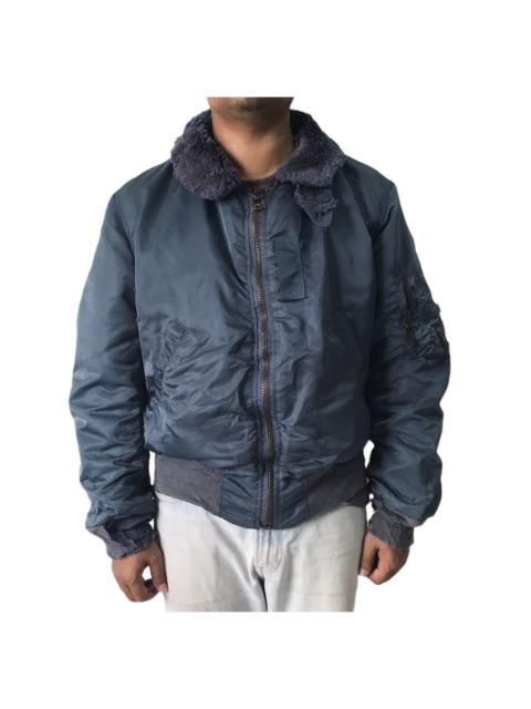 ALPHA INDUSTRIES 💥Vtg B-15C Alpha Industries Bomber Jacket Ideal Usa Zipper