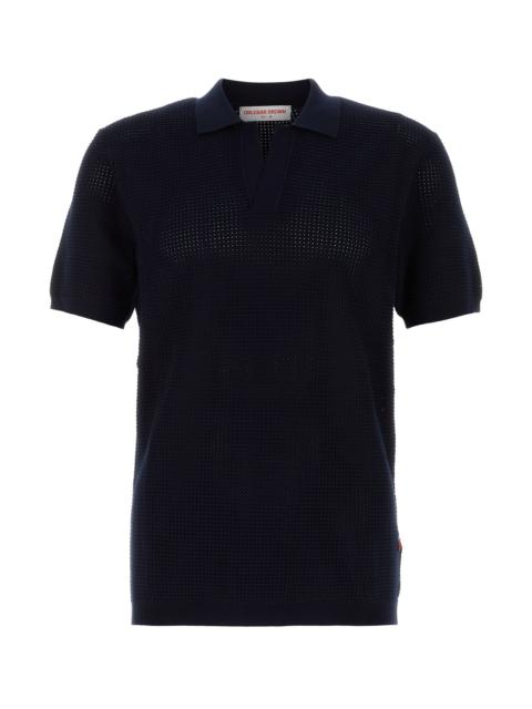 ORLEBAR BROWN Midnight blue viscose blend Roddy polo shirt