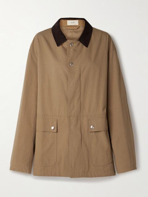 The Row Frank Corduroy-trimmed Cotton-canvas Jacket