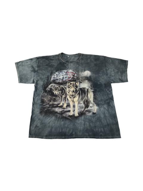 Other Designers Vintage - The Mountain 2012 Tami Alba Fox American Flag Screen Tie Dye