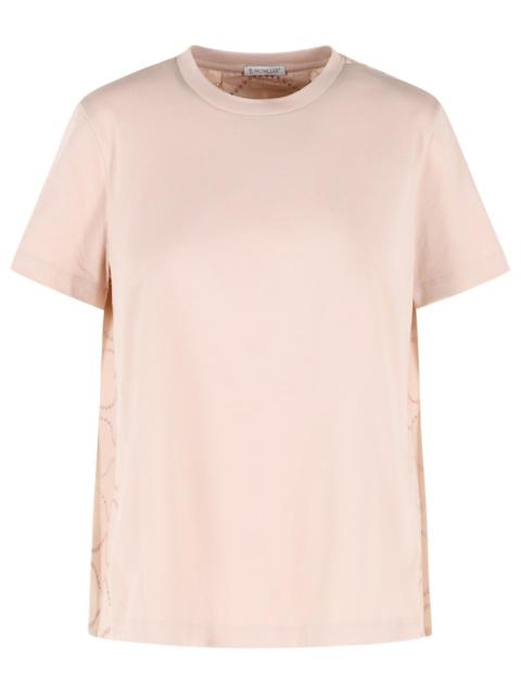 Moncler Moncler Pink Cotton T-Shirt Women