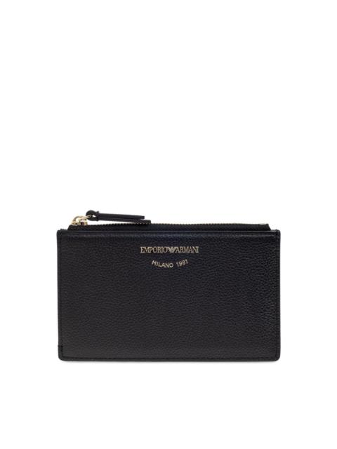 EMPORIO ARMANI Leather card case