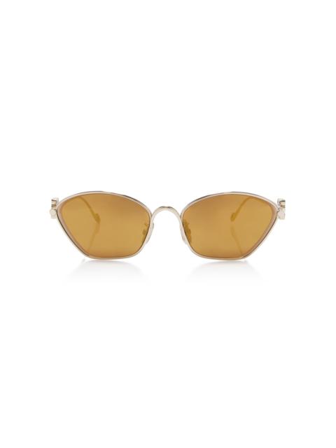Loewe Anagram D-Frame Metal Sunglasses gold