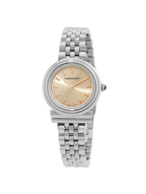 FERRAGAMO Ferragamo Gancin Quartz Grey Dial Ladies Watch SFMV01223