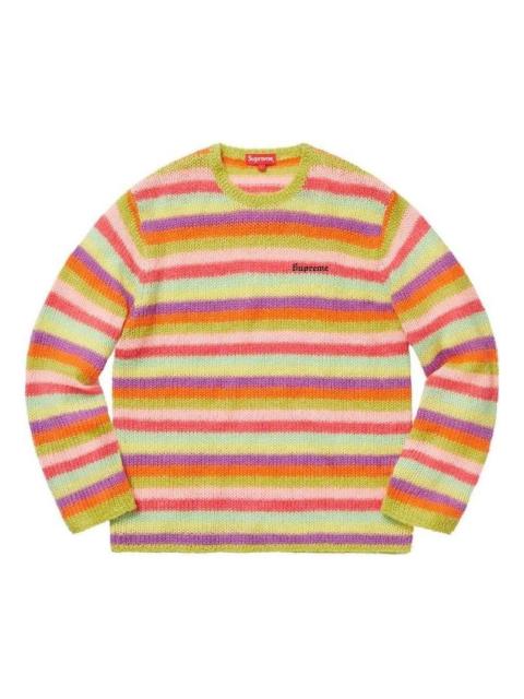 Supreme Supreme Stripe Mohair Sweater 'Acid Green' SUP-FW19-184