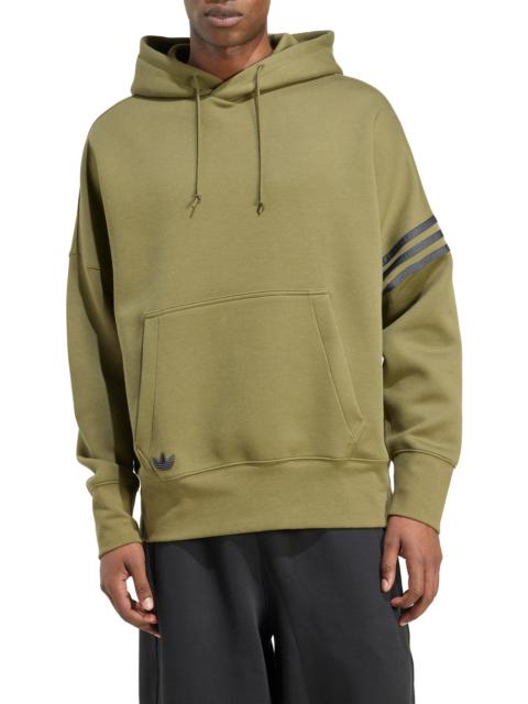 adidas adidas Neuclassics Oversize Pullover Hoodie in Focus Olive at Nordstrom
