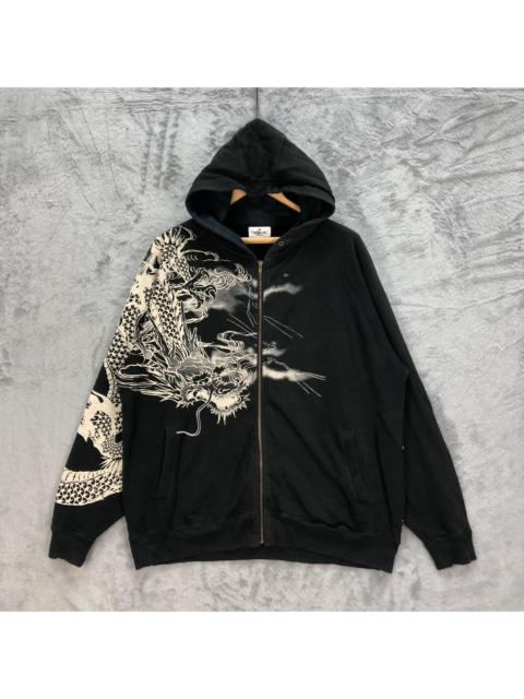 Other Designers Designer - KARAKURI TAMASHII Dragon Graphic Hoodies #5041-26