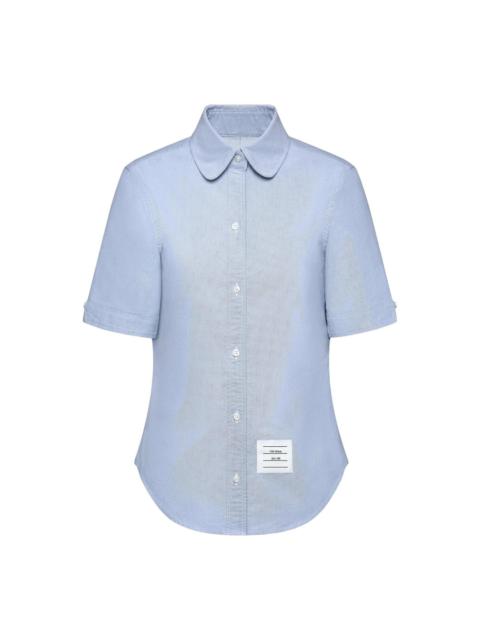 Thom Browne Oxford Round Collar Short Sleeve Shirt Women