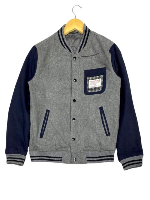 Other Designers Harris Tweed - HARRIS TWEED VARSITY JACKET WOOL FABRIC