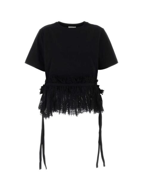 Alexander McQueen Alexander Mcqueen Women Black Cotton T-Shirt