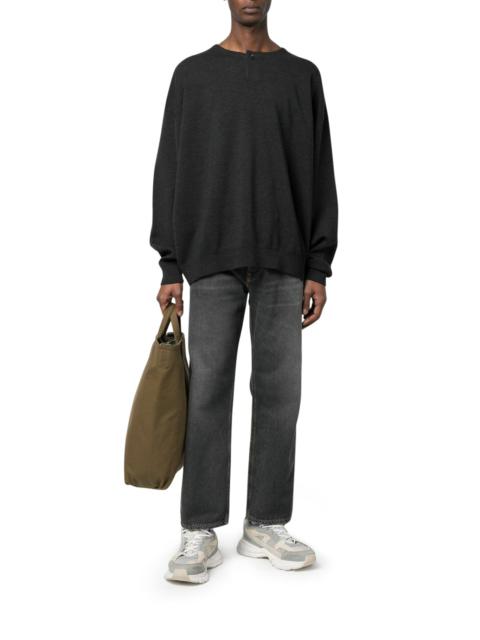 Golden Goose LOGO-PATCH WIDE-LEG WASHED JEANS