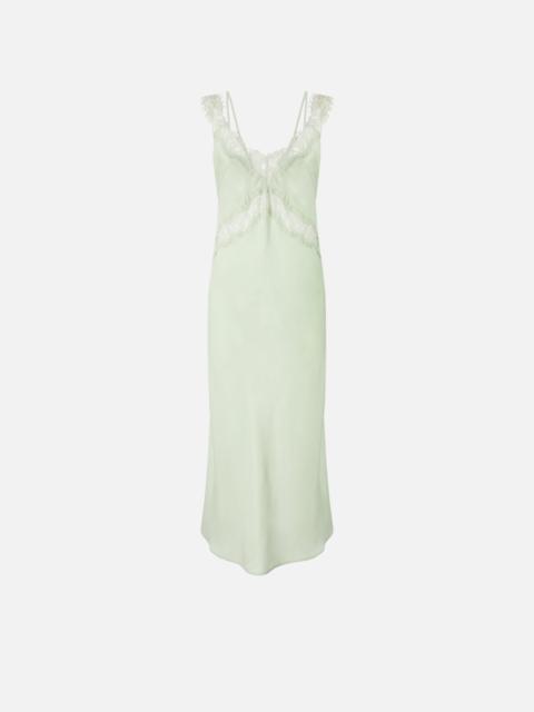PINKO MIDI SLIP DRESS WITH LACE BANDS