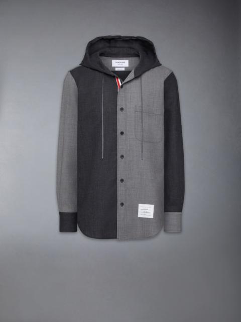 Thom Browne FRESCO FUNMIX HOODED SHIRT