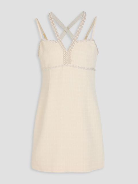Sandro Embellished tweed mini dress