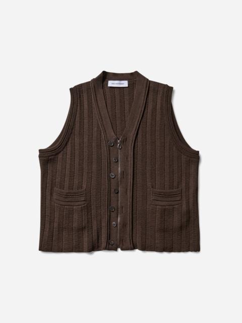 Kiko Kostadinov Men's Fitz Knit Vest Maroon