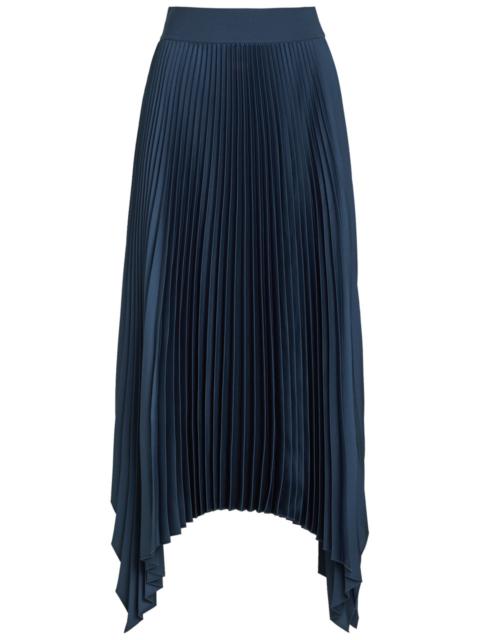 JOSEPH Joseph Ade Plissé Satin Midi Skirt