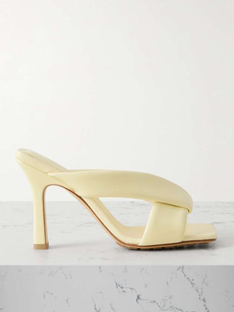 Riva padded glossed-leather mules Yellow
