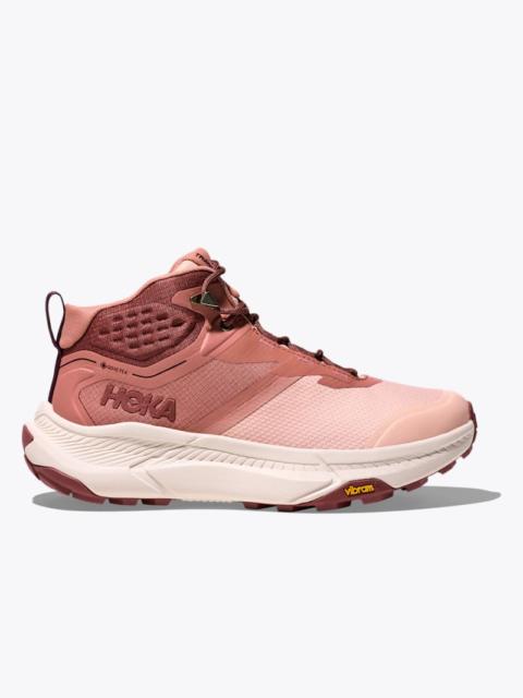 HOKA Women's Transport Hike GTX Shoes in Rose Latte/Blush
