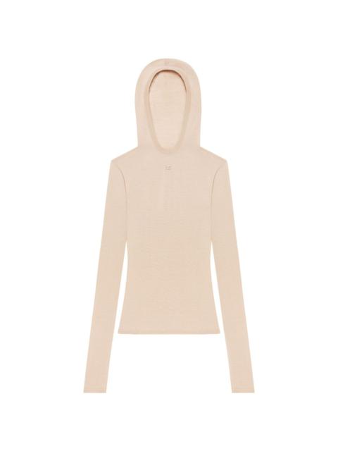 hooded knitted top