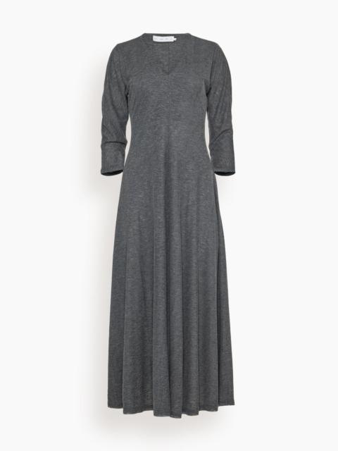 Proenza Schouler Livia Dress in Wool Jersey in Coal Melange