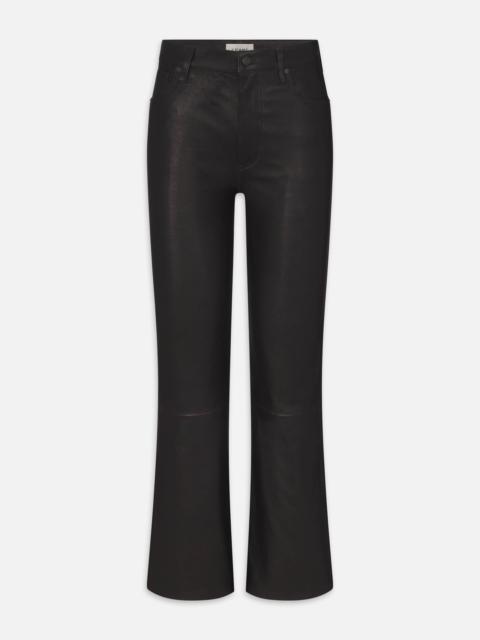FRAME The Leather Reboot Crop in Black