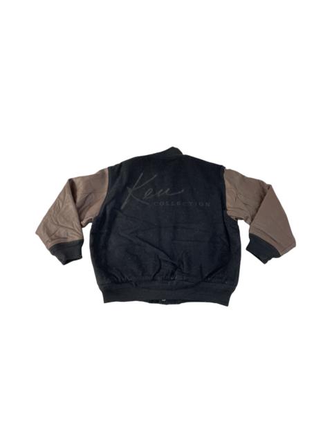 Other Designers Japanese Brand - Rare Ken Collection Varsity Brown Leather Sleeve Snap Button