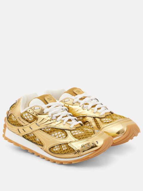 Bottega Veneta Orbit metallic-effect sneakers