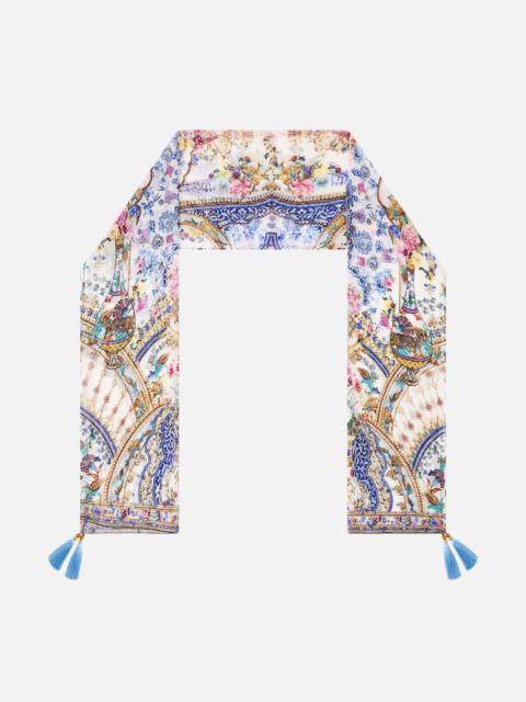 CAMILLA LONG SILK CRINKLE CHIFFON SCARF