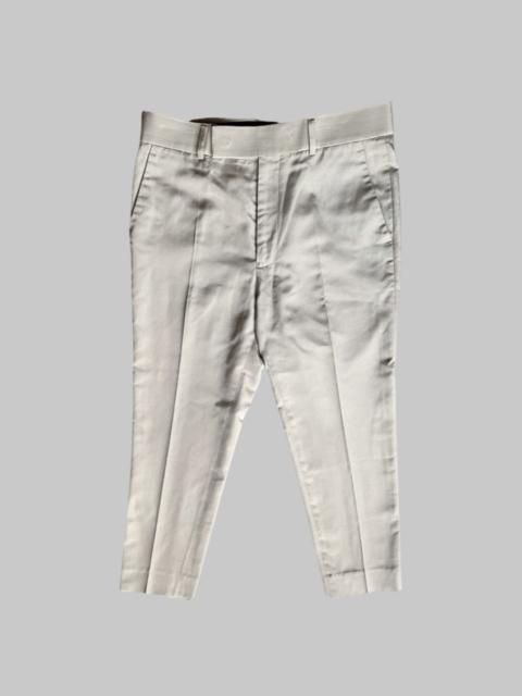Haider Ackermann Haider Ackermann Light Grey Silk Cropped Trousers