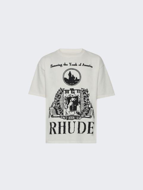Rhude Youth Of America Tee Vintage White And Black