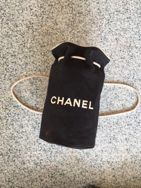 Other Designers Chanel - Authentic Black Chanel Canvas Drawstring Bag