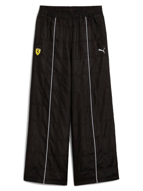 PUMA x Ferrari Premium Wide Leg Pants in Puma Black at Nordstrom