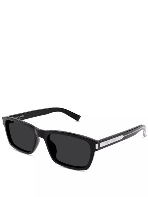 SAINT LAURENT Mid Naked Wire Core Squared Sunglasses, 57mm