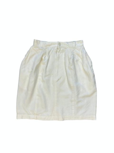 Other Designers Vintage - 80's ISSEY MIYAKE CARE LABEL WHITE SKIRT #7911-189